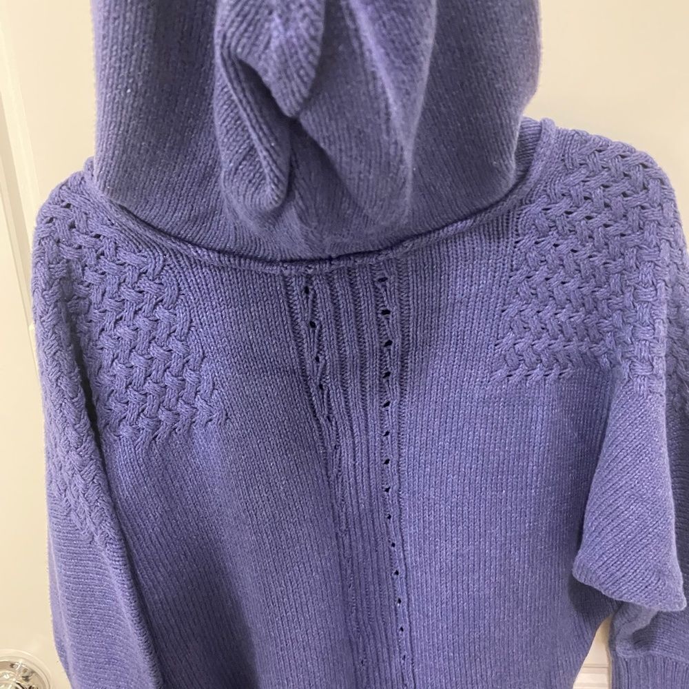 DKNY Jeans Hooded Long Sleeve Slouchy Sweater. Blue. Medium. Streetwear, Grunge - Picture 8 of 11